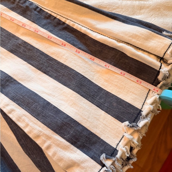 Saints and Hearts High Rise Flare Jeans Hippie Bell Bottom Retro Stripe Medium - Picture 11 of 13